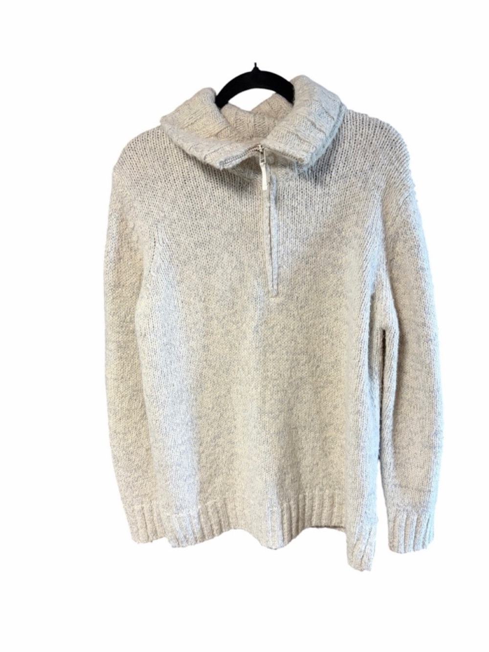 Marks & Spencer Chunky Knit Wool Blend Quarter Zip Sweater